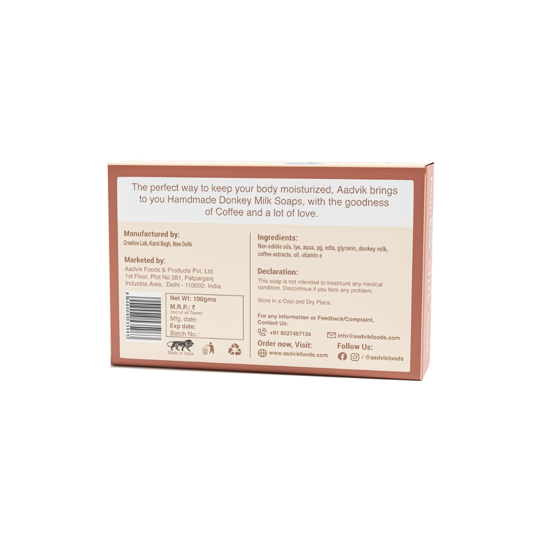 Premium Donkey Milk Soap Luxurious Skincare with Coffee Infusion 100g