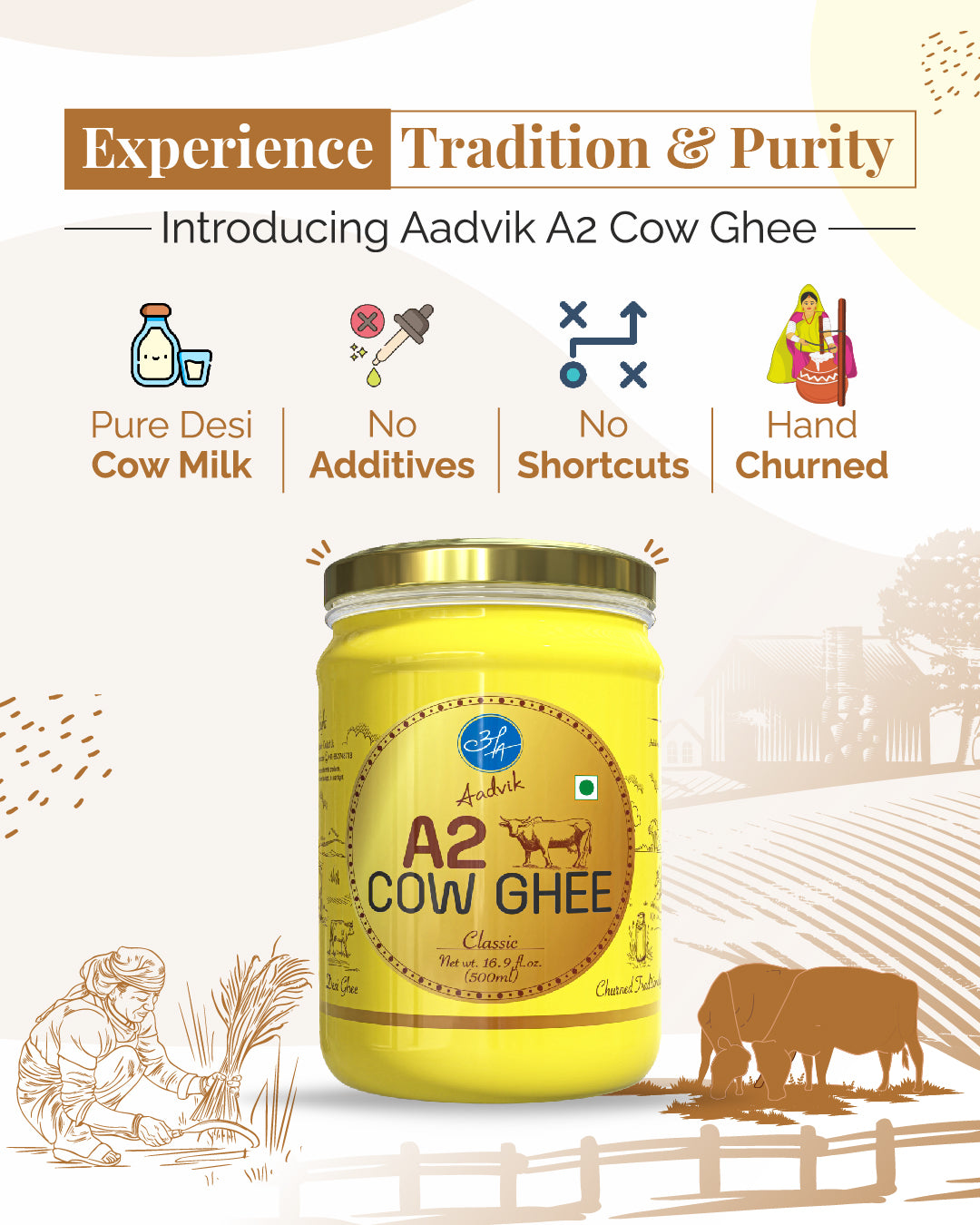 Aadvik A2 cow ghee