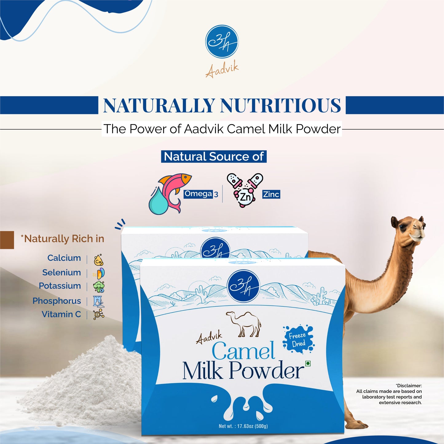 Pure camel milk sachets