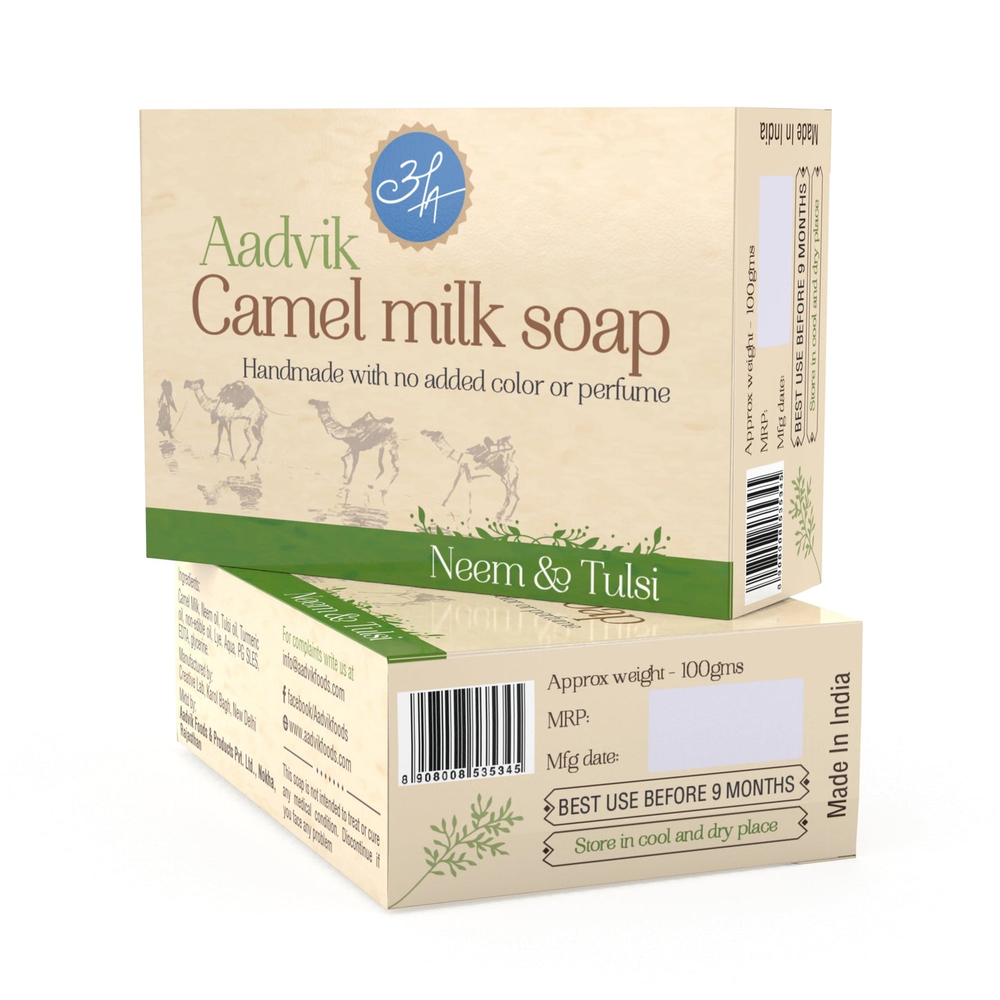 Camel Milk Soap With Neem & Tulsi | 100gm