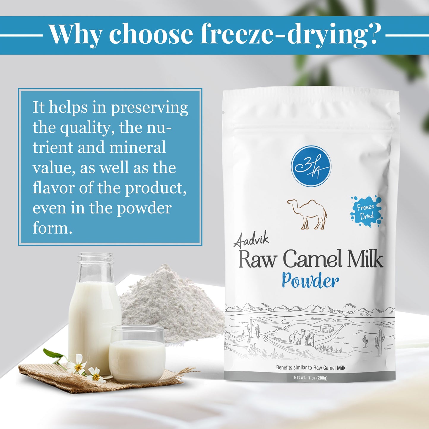 RAW Camel Milk Powder | Freeze Dried