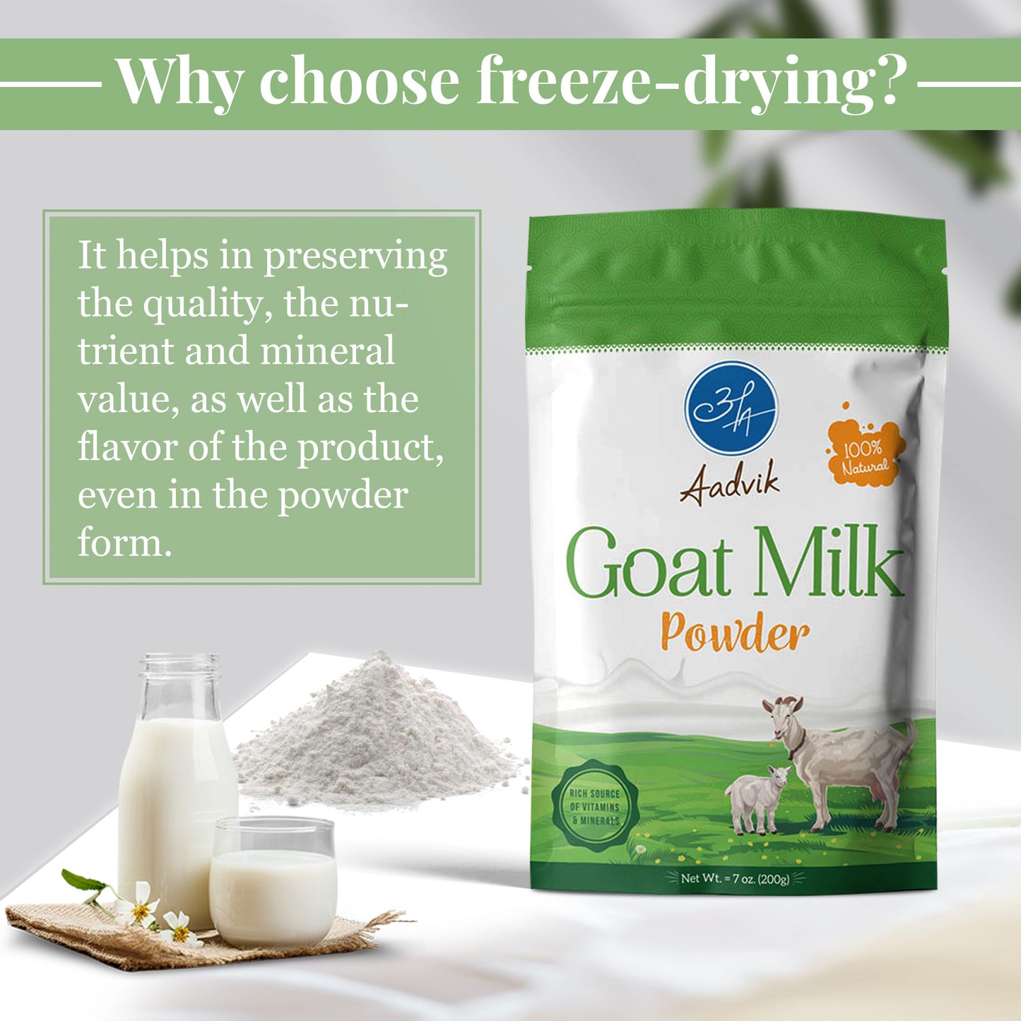 Freeze Dried goat milk
