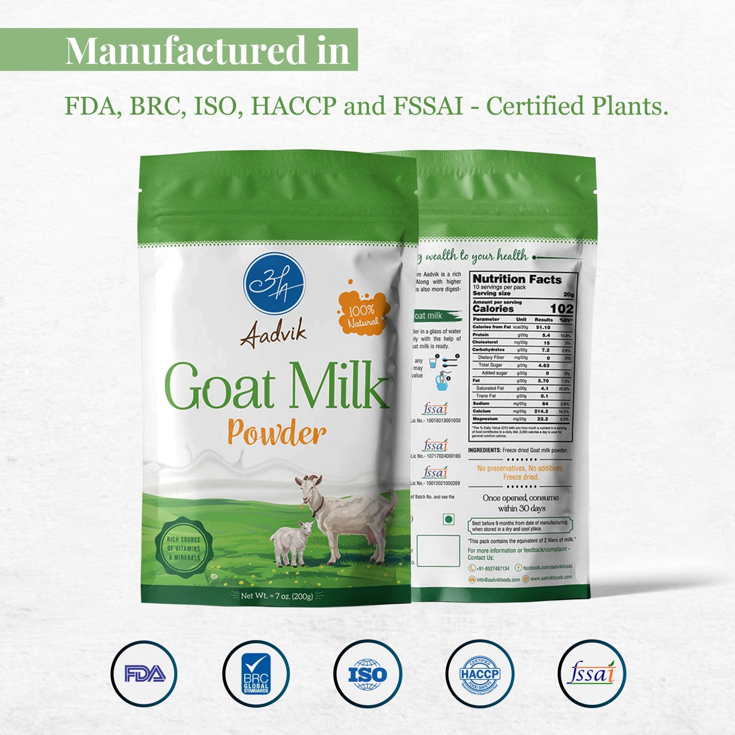 Natural goat milk