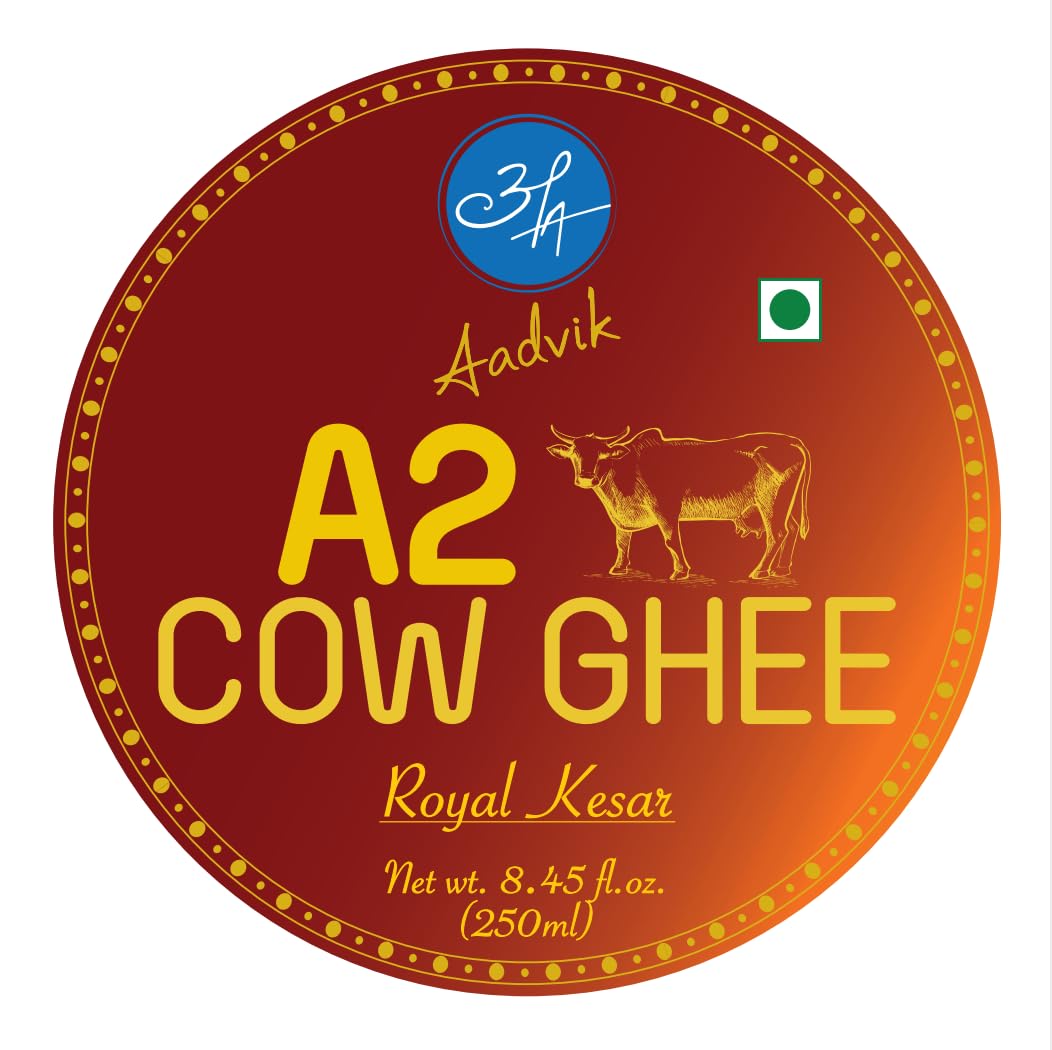 A2 Cow Ghee infused with Royal Kesar | Taste Of Royalty | Ayurvedic Benefits | 250ml