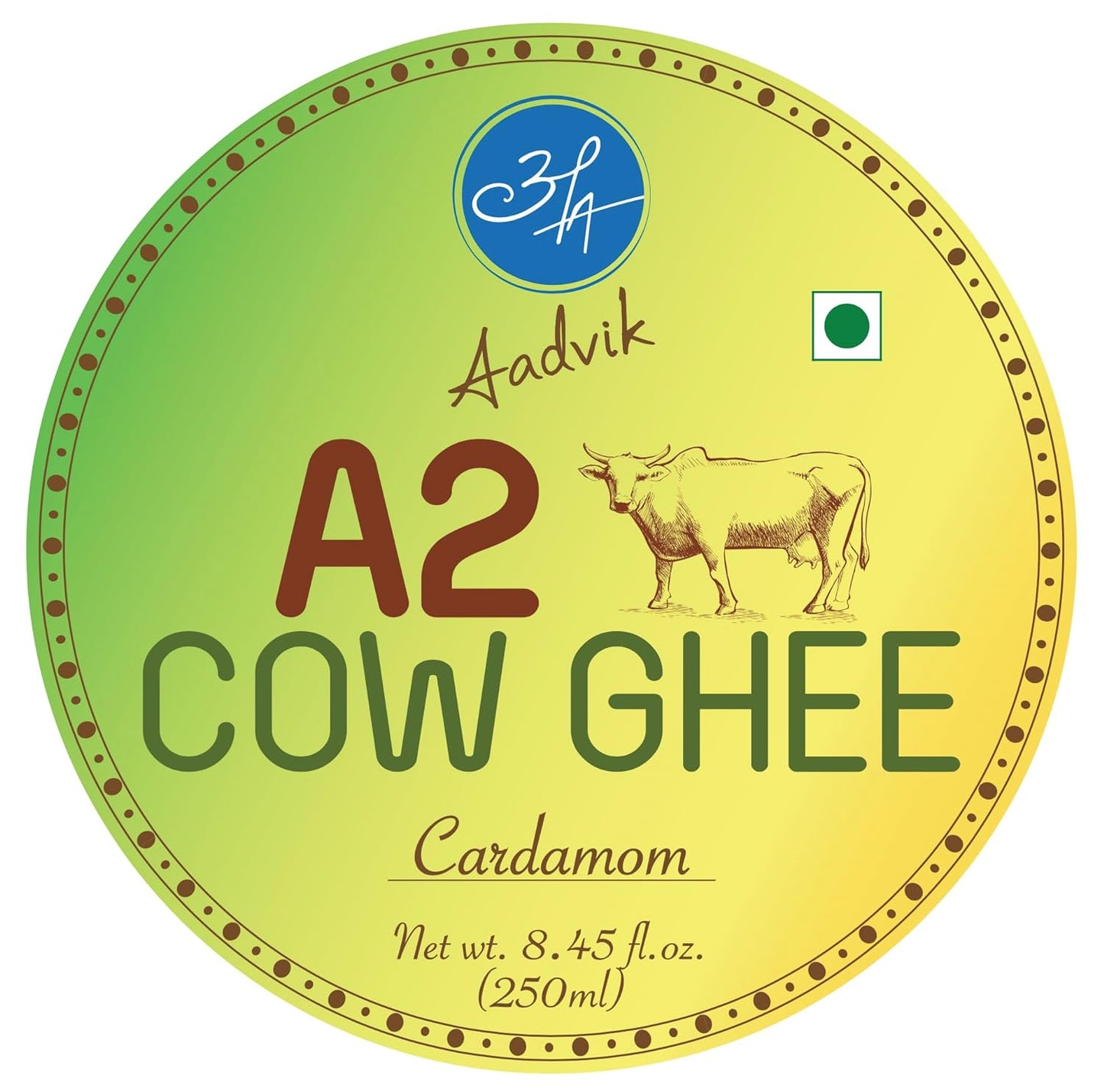 A2 Cow Ghee infused with Cardamom | Symphony of flavors | Ayurvedic Benefits | 250ml