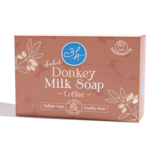Premium Donkey Milk Soap Luxurious Skincare with Coffee Infusion 100g