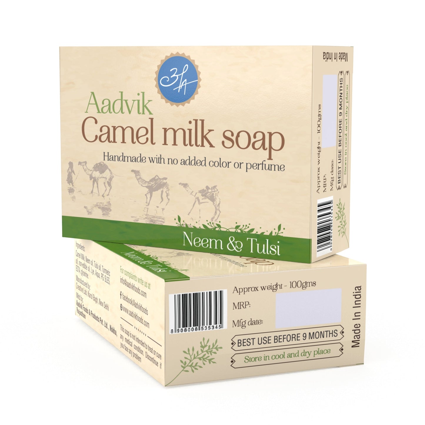 Camel Milk Soap । Neem & Tulsi | 100gm