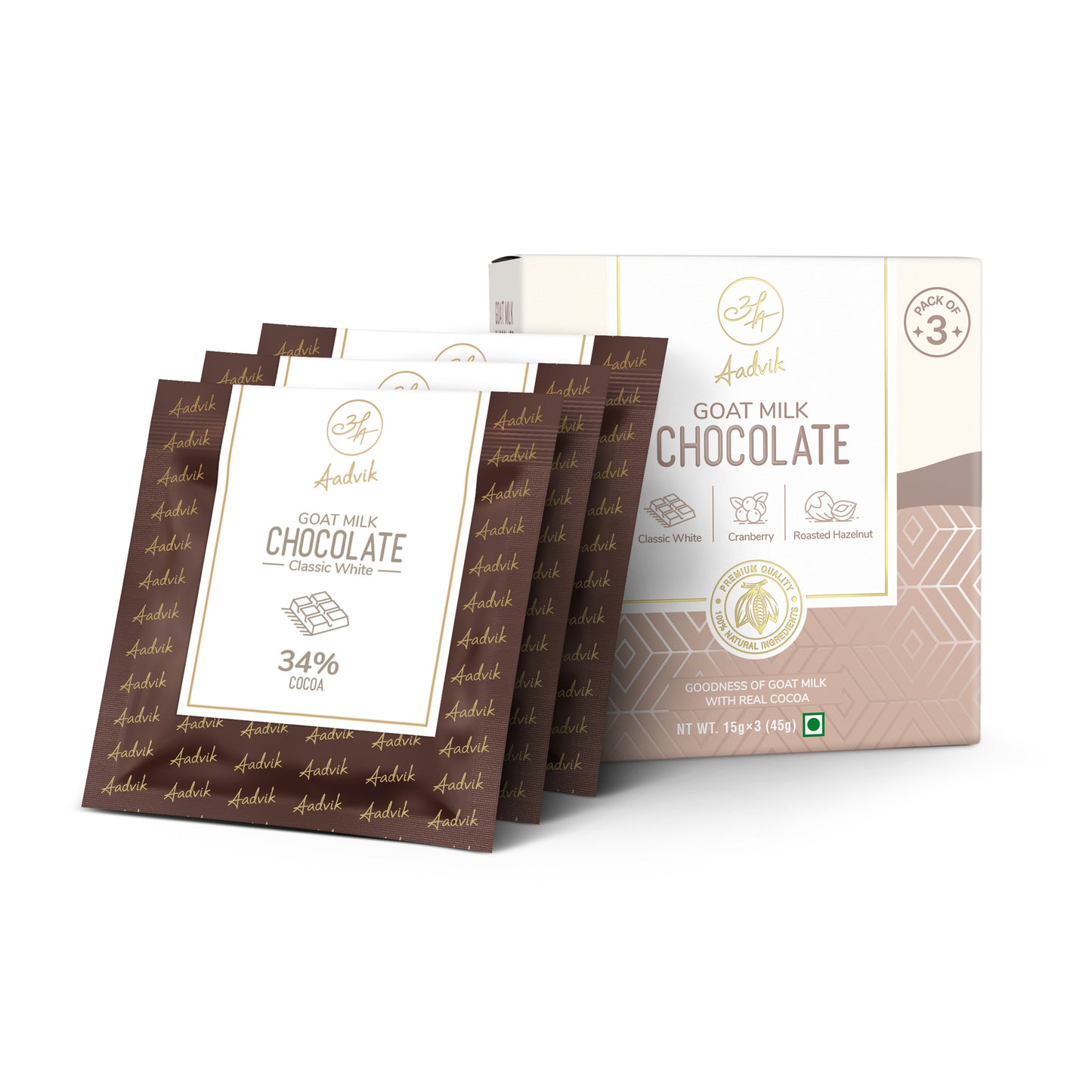 Goat Milk Chocolate | Mini | Pack of 3 | 45gms