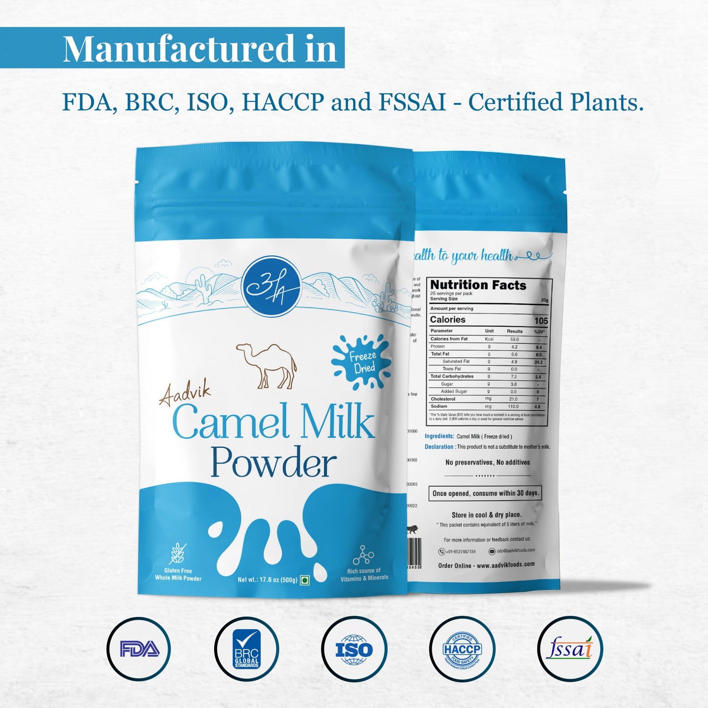 Whole Camel Milk Powder | Freeze Dried