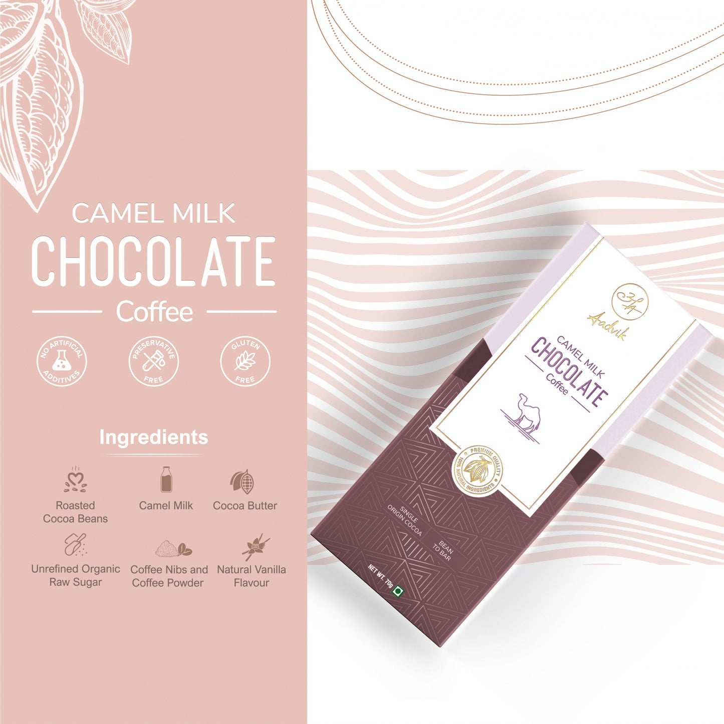 Camel Milk Chocolate | Coffee । 100% Natural Ingredients । Premium Quality