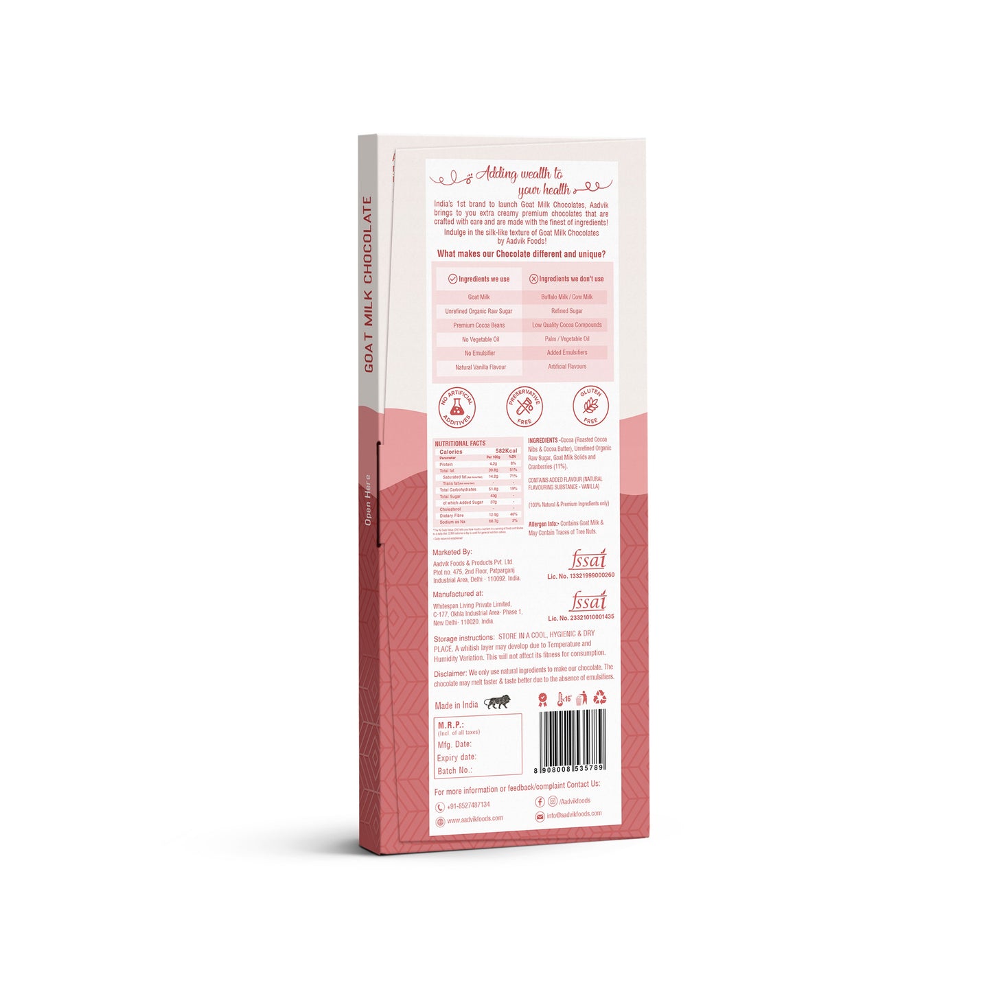 Goat Milk Chocolate | Cranberry | 70g